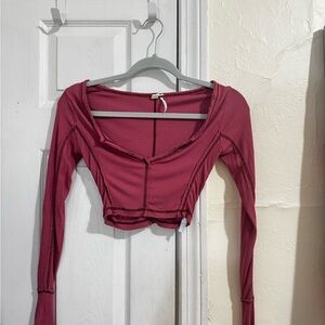 Free People Pink Crop Top with Stylish Design